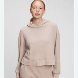 Gap Waffle-Knit Hoodie Colour margate sand beige size XL tall style 708734–02